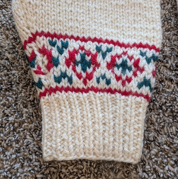 Vintage Eddie Bauer Wool Fair Isle Christmas Sweater Size Small - Picture 5 of 8